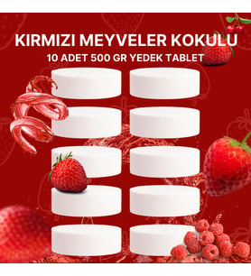 5 Adet 2x500Gr - KIRMIZI MEYVELER - Nem Alıcı Rutubet Giderici Yedek Tablet