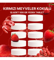 5 Adet 2x500Gr - KIRMIZI MEYVELER - Nem Alıcı Rutubet Giderici Yedek Tablet
