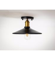 RİOLİGHT RETRO TEKLİ METAL PLOFONYER AVİZE ŞAPKA ÇAPI: 28CM (Siyah)