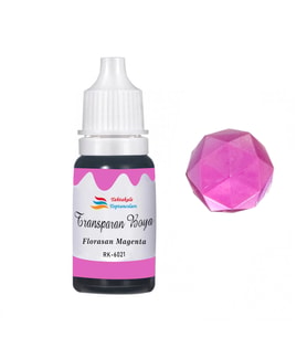 Tahtakale Toptancı Epoksi Reçine Transparan Boya Pigment Şeffaf Epoksi Boyası 20 ML  Floresan Magenta - 6021