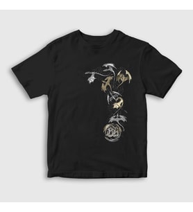 Presmono Unisex Çocuk Siyah Flow Blind Guardian T-Shirt 379671tt