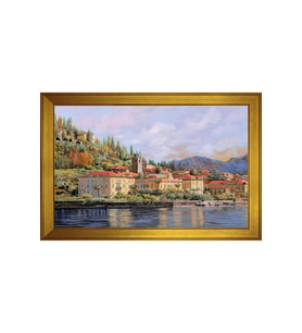 Manzara Temalı Kanvas Tablo 80 x 110 cm Gold Çerçeve