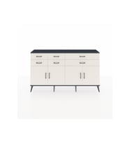 Arges Konsol 3 Raflı 6 Çekmeceli 4 Kapaklı 176x30x99 Antrasit-Aytaşı
