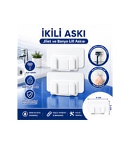 Jilet ve Banyo Lifi Askısı – Yapışkanlı Duvar Askısı – 2’li Set