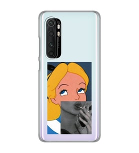 Xiaomi Mi Note 10 LITE Uyumlu Alice Tasarımlı Şeffaf Telefon Kılıfı