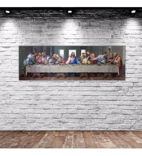 BK Gift Da Vinci'nin Son Akşam Yemeği Panorama Kanvas Tablo 150x50cm-1