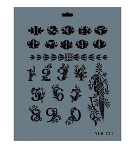 Rich New Seri N-123 Stencil 35x25 cm
