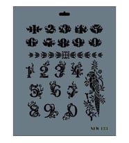 Rich New Seri N-123 Stencil 35x25 cm