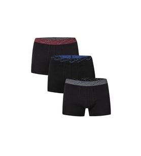 Erkek 3lü Stretch Boxer Siyah