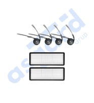 Roborock Qrevo Curv Uyumlu 4 Yan Fırça 2 Filtre PKT-iasgf0000615