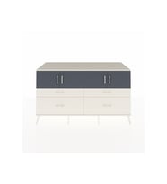Kronos Konsol 2 Raflı 4 Çekmeceli 4 Kapaklı 176x59x99 Aytaşı-Antrasit/Aytaşı