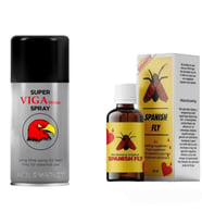 1 KUTU VİGA 100000 ERKEK GEÇİKTİRİCİ SPREY ve Spanish Fly Bayan Azdırıcı Damla- MADE İN GERMANY - ORJİNAL