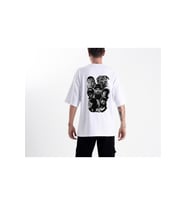 Unisex Oversize Masters Tshirt (Beyaz)