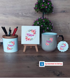 İsme Özel Dekoratif Taş, Kalemlik, Sihirli Oval Kupa Bardak, Ahşap Anahtarlık Hediye (Model 1)