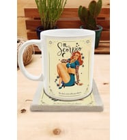 Burçlar/Akrep Burcu Set 8 - Standart Kupa-Taş Bardak Altlığı 1
