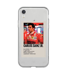 Iphone XR Uyumlu Carlos Sainz Desenli Şeffaf Telefon Kılıfı