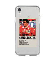 Iphone XR Uyumlu Carlos Sainz Desenli Şeffaf Telefon Kılıfı