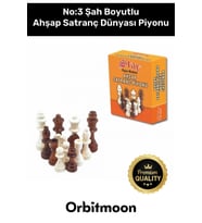 Premium Üretim Şah Boyu No: 3 Eksik Takımı Tamamlama Uyumlu Ahşap Satranç Dünyası Piyonu