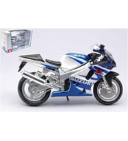 SUZUKI GSX-R750 BLUE 1:18 - Burago - Motosiklet - Döküm - Model