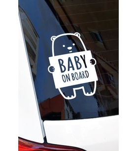 Baby On Board Oto Sticker Beyaz