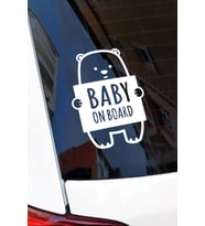 Baby On Board Oto Sticker Beyaz