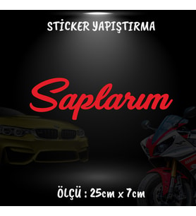 saplarım yazı etiket sticker -2 adet çıkartma araba motosiklet kask atv tablet pc buzdolabı otomobil bilgisayar uyumlu