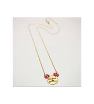Gümüş Kolye - Kırmızı Kulaklı Mickey 925 Ayar Gümüş Sevgiliye,arkadaşa Hediye Kolye