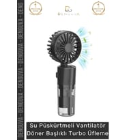 Özel Üretim Su Hazneli Püskürtmeli 3 Kademeli Şarjlı Taşınabilir 1200 mAh Usb Mini Klima Vantilatör