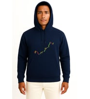 Kapüşonlu Forex Trading Backdrop Template Göğüs Tasarımlı Unisex Sweatshirt