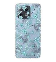 PrintiFy Xiaomi Mi 13 Pro Uyumlu Kamera Korumalı Floral Su Yeşili Tasarımlı Şeffaf Silikon Kılıf