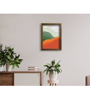 BK Home Doğal Masif Ahşap Çerçeveli Tablo 45x65cm-51