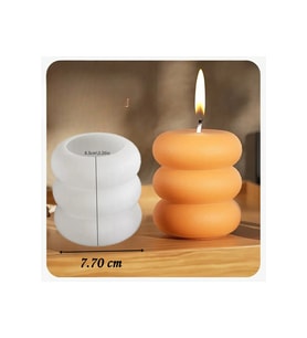 Halkalı Mum Büyük Silikon Kalıp (S909)