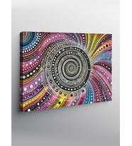 Kanvas Tablo Renkli Spiral Deseni