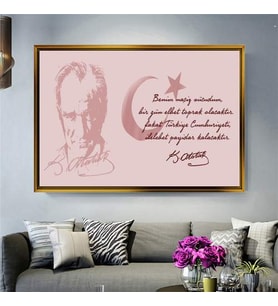 Altın Çerçeveli dekoratif tablo a1177 (Gold)