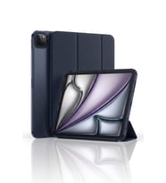 Fuchsia iPad Pro 13 2022 M4 Çip ile Uyumlu Kalemlikli Standlı Katlanabilir Smart Cover Tablet Kılıfı