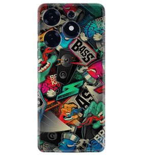 Tecno Spark 10 Pro Kılıf Resimli Desenli Silikon Platinium Series Bass 1886