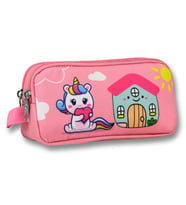 Ümit Çanta 5053 (Unicorn Desenli - Pembe Yeşil Renkli) Kız Çocuk Kalem Çantası (Çok Renkli)