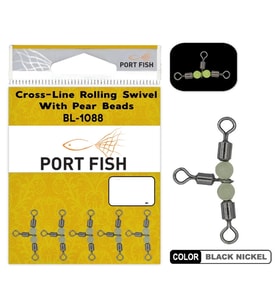 Portfish BL-1088 Üçlü Fosforlu Bilyalı Fırdöndü NO:8x10