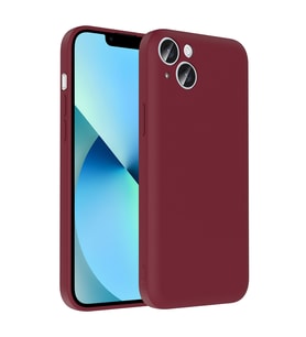 Apple iPhone 13 Uyumlu Kılıf Kamera Korumalı Kartlık Hazneli Zore Vitra Kapak (Mürdüm)