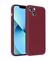 Apple iPhone 13 Uyumlu Kılıf Kamera Korumalı Kartlık Hazneli Zore Vitra Kapak (Mürdüm)