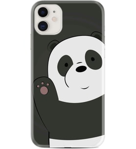 Apple iPhone 11 12 13 Mini Kılıf Desemli Silikon Hello Panda 1709