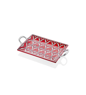 CORALLO SERVİS TEPSİSİ KIRMIZI 47X27 CM