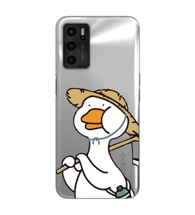 Oppo A55 Uyumlu Ördek Desenli Şeffaf Telefon Kılıfı
