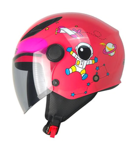 FR215 İnterstellar Motosiklet Kaskı Yarım Kids Motorcu Kask Pembe