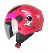 FR215 İnterstellar Motosiklet Kaskı Yarım Kids Motorcu Kask Pembe