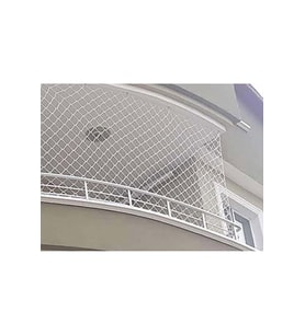 6 mm 2,50 X 9 Metre Göz 5 cm Balkon Güvenlik Filesi Çocuk Emniyet Ağı Merdiven Güvenlik Ağı  (Çok Renkli)