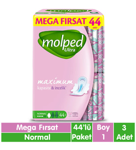 Molped Anatomik Normal Ped Mega Fırsat 44x3 132 Adet