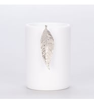 Leaf Diş Fırçalık Beyaz Gümüş