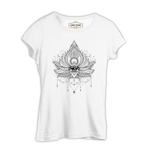 Eye of the Flower Beyaz Kadın Tshirt