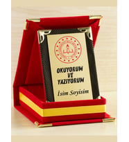Kişiye Özel Okuyorum ve Yazıyorum Plaketi ( Mini Plaket )